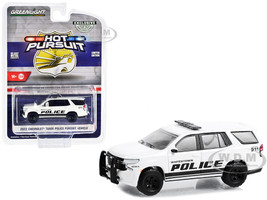 2022 Chevrolet Tahoe Police Pursuit Vehicle PPV Whitestown Metropolitan Police Department Whitestown Indiana White with Black Stripes Hobby Exclusive Series 1/64 Diecast Model Car Greenlight 30360