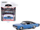 1969 Dodge Charger Blue Metallic Black Vinyl Top Tail Stripe Lot #465.1 Barrett Jackson Scottsdale Edition Series 11 1/64 Diecast Model Car Greenlight 37270B