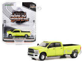 2019 Ram 3500 Big Horn Pickup Truck National Safety Yellow Dually Drivers Series 11 1/64 Diecast Model Car Greenlight 46110E