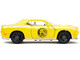 2015 Dodge Challenger SRT Hellcat Yellow Graphics Yellow Ranger Diecast Figure Power Rangers Hollywood Rides Series 1/24 Diecast Model Car Jada 34392