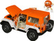 2017 Jeep Wrangler Orange Metallic White Orange M&M Diecast Figure M&M's Hollywood Rides Series 1/24 Diecast Model Car Jada 34401