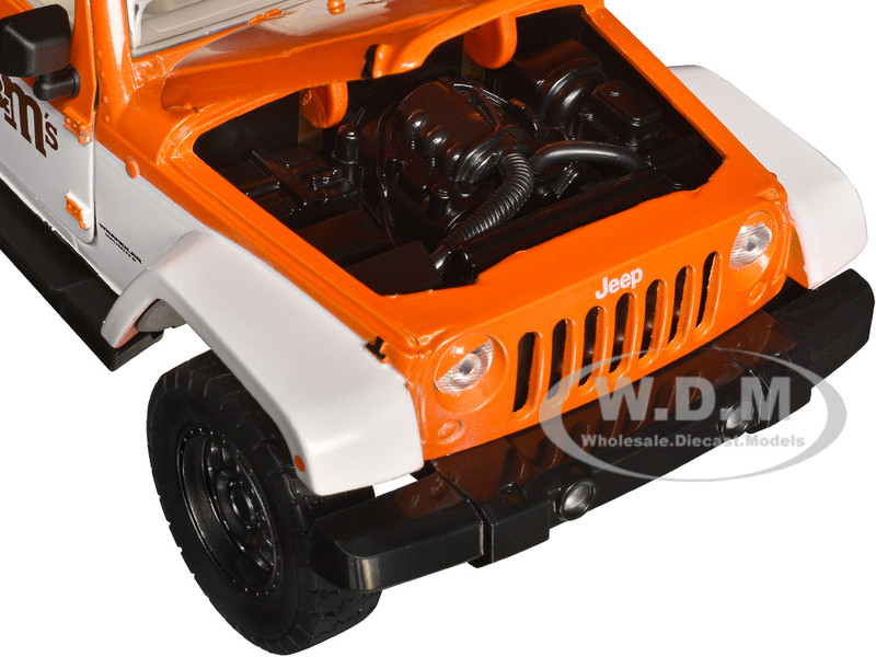 2017 Jeep Wrangler Orange Metallic White Orange M&M Diecast