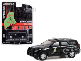 2021 Ford Police Interceptor Utility Black Maine State Police 100th Anniversary Anniversary Collection Series 15 1/64 Diecast Model Car Greenlight 28120E
