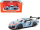 2018 Porsche 935/19 #70 Light Blue Orange Accents 1/64 Diecast Model Car Minichamps 643061104