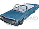 1963 Chevrolet Impala Convertible Lowrider Light Blue Metallic White Interior Low Rider Collection 1/24 Diecast Model Car Welly 22434LRW-BL