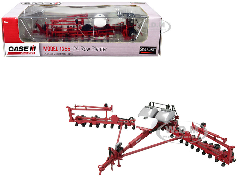 Case IH Model 1255 24 Row Planter Red Case IH Agriculture Series 1/64 Diecast Model SpecCast ZJD1915