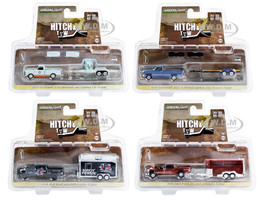 Hitch & Tow Set 4 pieces Series 27 1/64 Diecast Model Cars Greenlight 32270-A-B-C-D