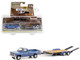 1981 Chevrolet C-20 Trailering Special Pickup Truck Blue Black Stripes Flatbed Trailer Hitch & Tow Series 27 1/64 Diecast Model Car Greenlight 32270B