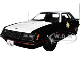 1982 Ford Mustang SSP Black and White Texas Department of Public Safety 1/18 Diecast Model Car Greenlight 13602