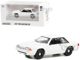1987-1993 Ford Mustang SSP Police White Hot Pursuit Hobby Exclusive Series 1/64 Diecast Model Car Greenlight 43008