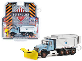 2019 Mack Granite Dump Truck Snow Plow Salt Spreader Light Blue Chicago Department Streets & Sanitation S.D. Trucks Series 17 1/64 Diecast Model Car Greenlight 45170B