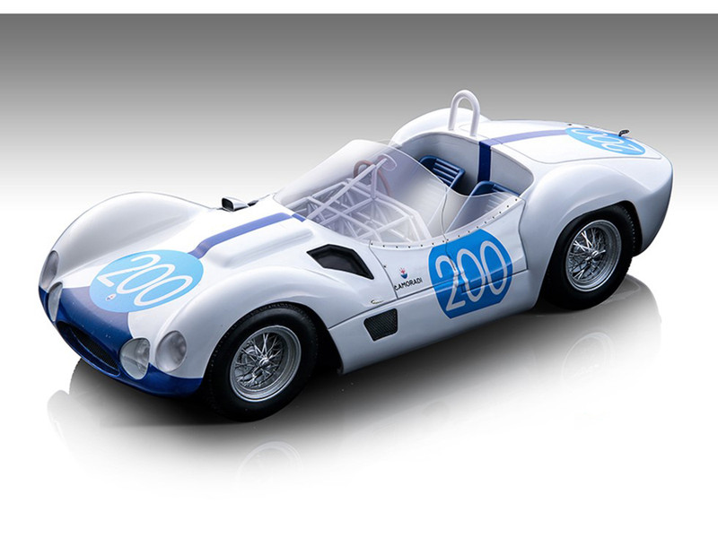 Maserati Birdcage Tipo 61 #200 Umberto Maglioli Nino Vaccarella Targa Florio 1960 Limited Edition to 80 pieces Worldwide 1/18 Model Car Tecnomodel TM18-276G