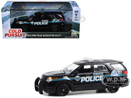 2013 Ford Police Interceptor Utility Kehoe Police Department Kehoe Colorado Black with White Stripes Cold Pursuit 2019 Movie 1/43 Diecast Model Car Greenlight 86637