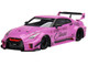 Nissan 35GT RR Ver 1 LB Silhouette Works GT RHD Right Hand Drive Class Pink with Graphics 1/18 Model Car Top Speed TS0355