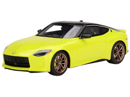2023 Nissan Z Proto Spec Ikazuchi Yellow with Black Top 1/18 Model Car Top Speed TS0416