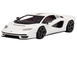 Lamborghini Countach LPI 800-4 Bianco Siderale White with Black Accents 1/18 Model Car Top Speed TS0438