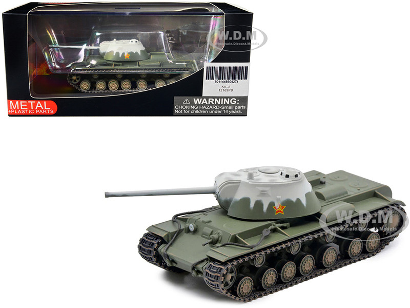 Soviet Kliment Voroshilov KV 3 Heavy Tank Winter Camouflage 1/72 Diecast Model Panzerkampf 12163PB