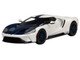 Ford GT 1964 Prototype Heritage Edition White with Dark Blue Hood and Stripe 1/18 Model Car Top Speed TS0376
