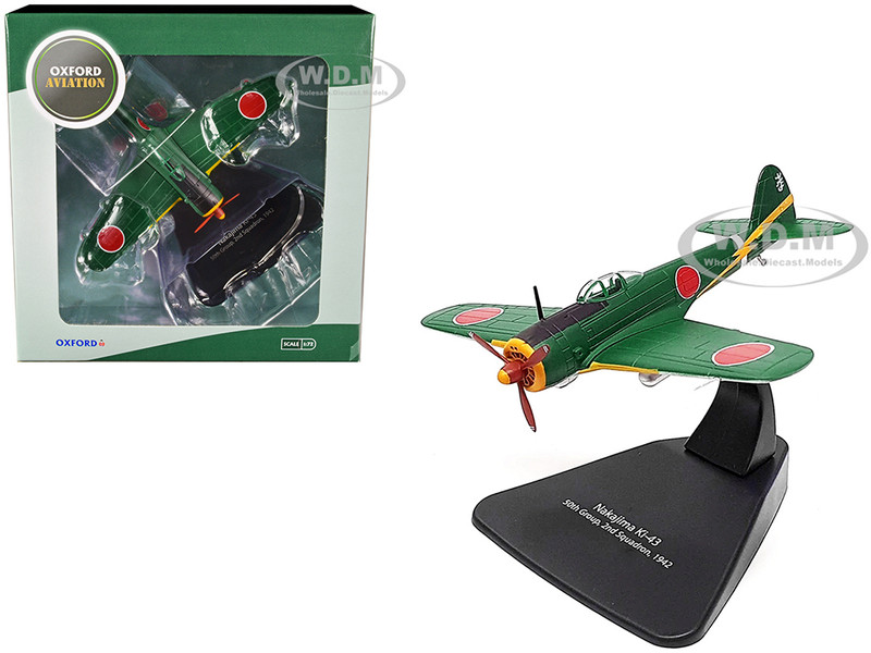 Nakajima Ki-43 Hayabusa Fighter Plane 50th Group 2nd Squadron 1942 Oxford Aviation Series 1/72 Diecast Model Airplane Oxford Diecast AC097