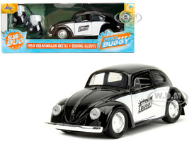 1959 Volkswagen Beetle Gray Metallic with Silver Flames and Boxing