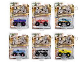Kings of Crunch Set of 6 Monster Trucks Series 12 1/64 Diecast Model Trucks Greenlight 49120SET