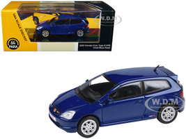 2001 Honda Civic Type R EP3 Vivid Blue Pearl Metallic 1/64 Diecast Model Car Paragon Models PA-55346