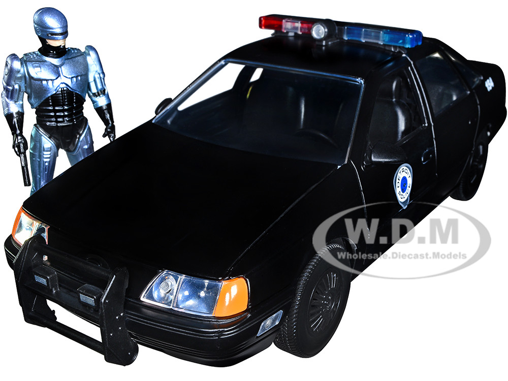 Ford Taurus OCP Matt Black Detroit Police and Robocop Diecast Figure 35th  Anniversary Robocop 1987 Movie