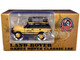 Land Rover Range Rover Classic LSE RHD Right Hand Drive Camel Trophy Yellow with Roof Rack Extra Wheels and Accessories 1/64 Diecast Model Car BM Creations 64B0263