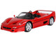 1995 Ferrari F50 Spider Rosso Corsa Red with DISPLAY CASE Limited Edition to 349 pieces Worldwide 1/18 Model Car BBR P18190A