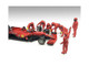 Formula One F1 Pit Crew 7 Figure Set Team Red Release III for 1/43 Scale Models American Diorama 38388
