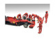 Formula One F1 Pit Crew 7 Figure Set Team Red Release III for 1/18 Scale Models American Diorama 76556