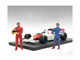 Racing Legends 80's Figures A and B Set of 2 for 1/18 Scale Models American Diorama 76353-76354
