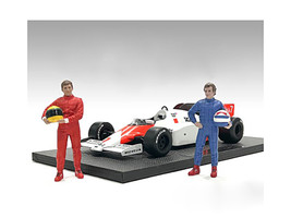 Racing Legends 80's Set of 2 Diecast Figures for 1/43 Scale Models American Diorama 76450