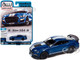 2021 Shelby GT500 Carbon Fiber Track Pack Velocity Blue with White Stripes Modern Muscle Limited Edition 1/64 Diecast Model Car Auto World 64382-AWSP114A