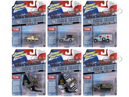 WWII Warriors Pacific Theater Military 2022 Set A of 6 pieces Release 2 Limited Edition to 2000 pieces Worldwide Diecast Model Cars Johnny Lightning JLML008A