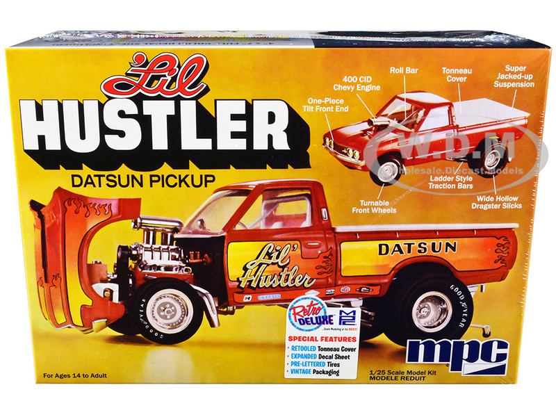 Skill 2 Model Kit 1975 Datsun Pickup Truck Lil Hustler 1/25 Scale Model MPC MPC982