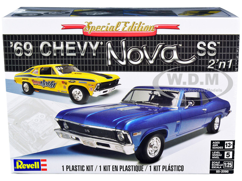Level 5 Model Kit 1969 Chevrolet Nova SS Special Edition 2 in 1 Kit 1/25 Scale Model Revell 85-2098