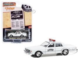 1980 Chevrolet Impala 9C1 Police White Chevrolet Presents Two Tough Choices Vintage Ad Cars Series 9 1/64 Diecast Model Car Greenlight 39130E