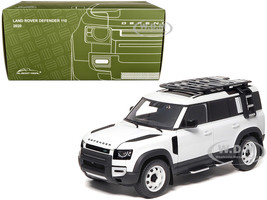 2023 Land Rover Defender 110 with Roof Rack Fuji White 30th Anniversary Edition Limited Edition to 500 pieces Worldwide 1/18 Diecast Model Car Almost Real 810809