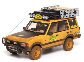 Land Rover Discovery Series I Orange Dirty Version with Roof Rack and Accessories Camel Trophy Kalimantan 1996 Limited Edition to 504 pieces Worldwide 1/18 Diecast Model Car Almost Real 810411