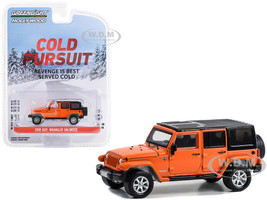 2010 Jeep Wrangler Unlimited Orange with Black Top Cold Pursuit 2019 Movie Hollywood Series Release 40 1/64 Diecast Model Car Greenlight 62010E