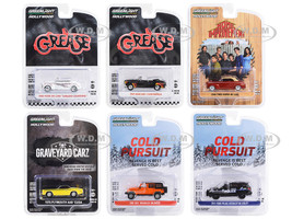 Hollywood Series Set of 6 pieces Release 40 1/64 Diecast Model Cars Greenlight 62010SET
