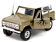 1973 Ford Bronco Gold Metallic with White Top and Groot Diecast Figure Guardians of the Galaxy Marvel Series 1/32 Diecast Model Car Jada 34415