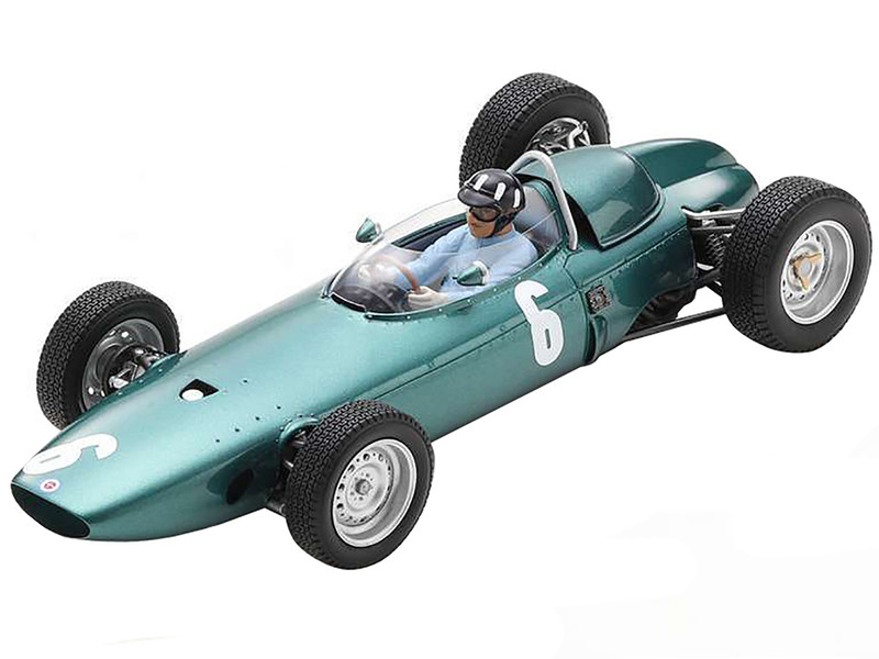 BRM P57 #6 Graham Hill Winner F1 Formula One Monaco GP 1963 with Driver Figure and Acrylic Display Case 1/18 Model Car Spark 18S545