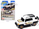 2007 Toyota FJ Cruiser White with Stripes and Roofrack Limited Edition to 4800 pieces Worldwide 1/64 Diecast Model Car Johnny Lightning JLCP7421