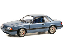 1989 Ford Mustang 5 0 LX Shadow Blue Metallic with Custom 7 Spoke Wheels and Blue Interior Detroit Speed Inc Limited Edition to 996 pieces Worldwide 1/18 Diecast Model Car GMP 18977