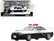 Nissan Skyline GT R R33 RHD Right Hand Drive Black and White Saitama Prefectural Police Car 1/64 Diecast Model Car Inno Models IN64-R33-JPC