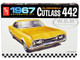 Skill 2 Model Kit 1967 Oldsmobile Cutlass 442 1/25 Scale Model AMT AMT1365