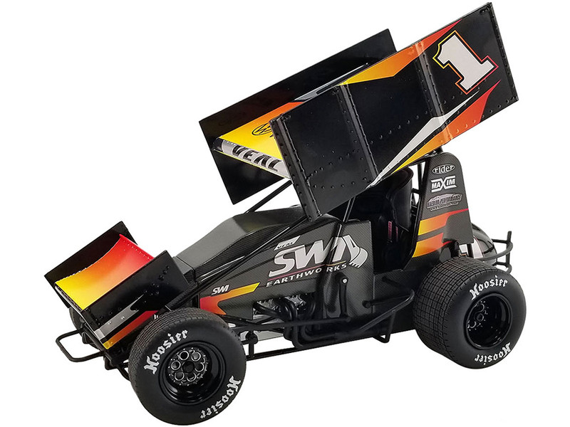 Winged Sprint Car #1 Jamie Veal SWI Earthworks SWI Engineering Racing Team 2022 1/18 Diecast Model Car ACME A1822021