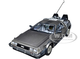 DMC DeLorean Time Machine Stainless Steel Back to the Future 1985 Movie 1/18 Diecast Model Car Sun Star SS-2711